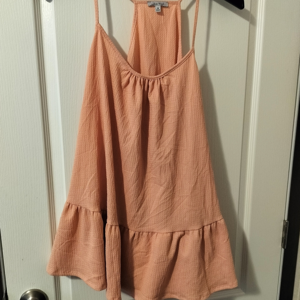 White Birch Peach Camisole with Ruffle Hem